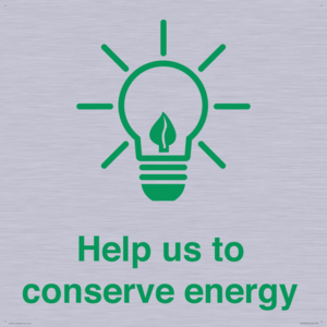 Help us to conserve energy 